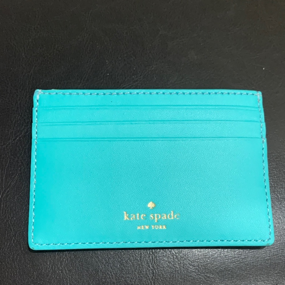 Kate Spade Aqua Card Holder - NWOT